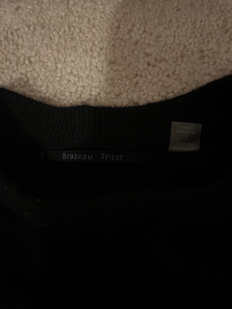 Brazeau Tricot Black Knit Sweater